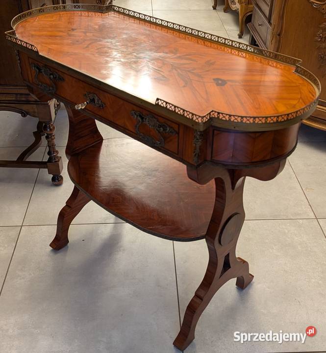 piękna włoska konsola intarsjesklep Dąbrowa Antyki, Sztuka, Kolekcje śląskie Dąbrowa Górnicza