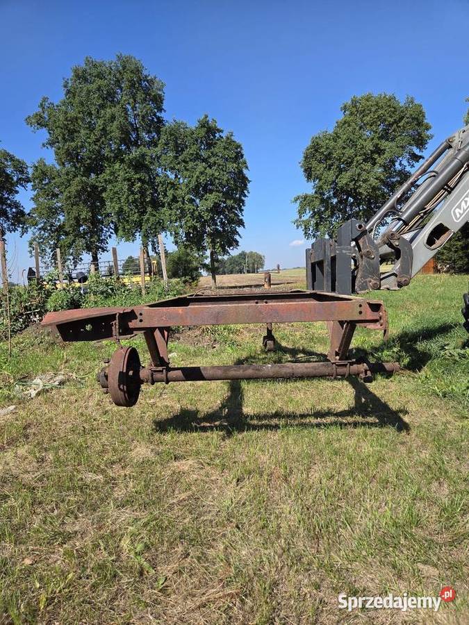 Przyczepa 1 osiowa rama do zabudowy nieuszkodzony Glinno