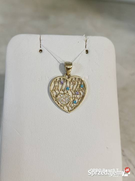 Złota Nowa zawieszka z cyrkoniami wys20mmpr333 złoto Wałcz