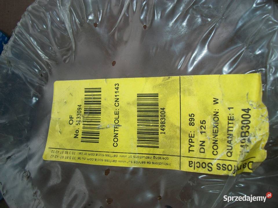 Zawór zwrotny 149B3004 DN125 Danfoss Olkusz