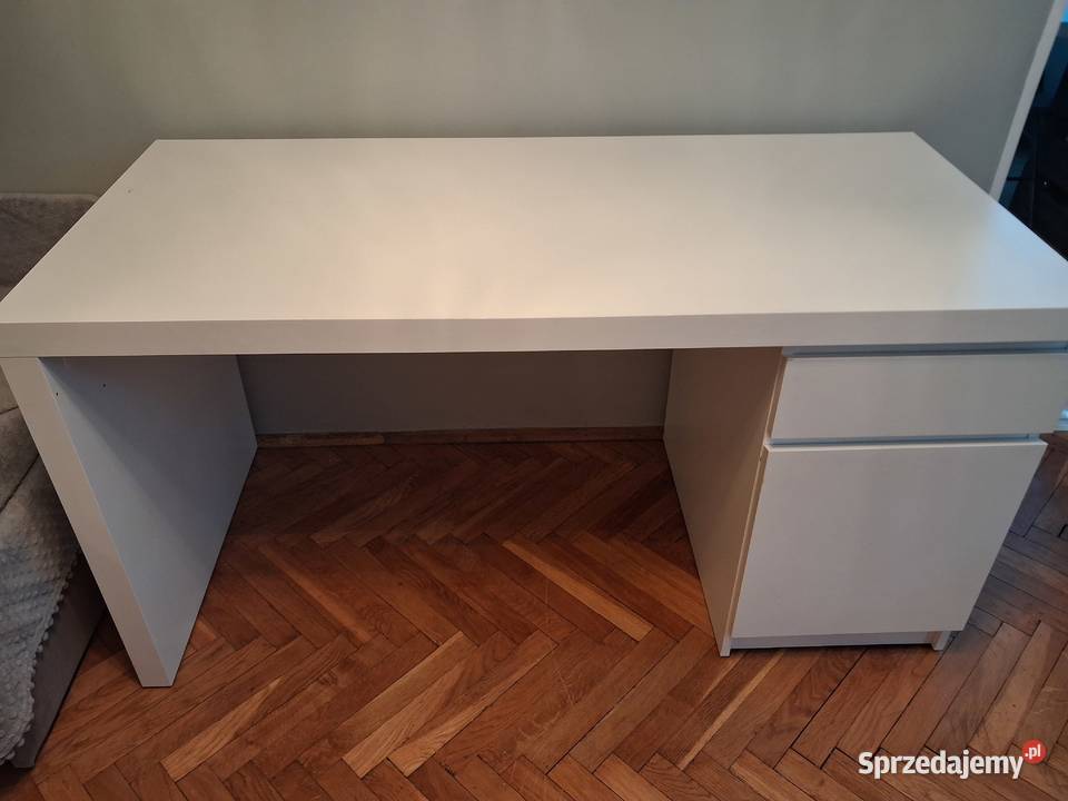 Biurko MALM z dodatkową szafką na kółkach MALM Biurka Łódź