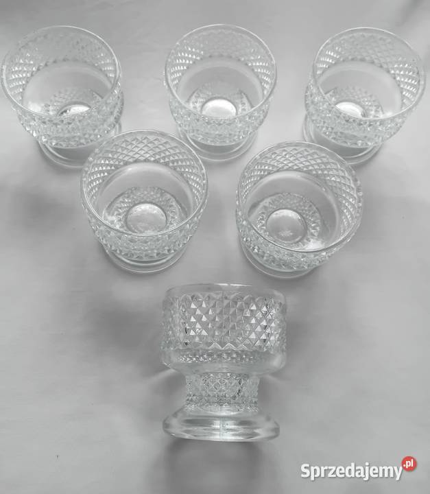 Komplet 6 pucharków do lodów deserów Libochovice Koźminek