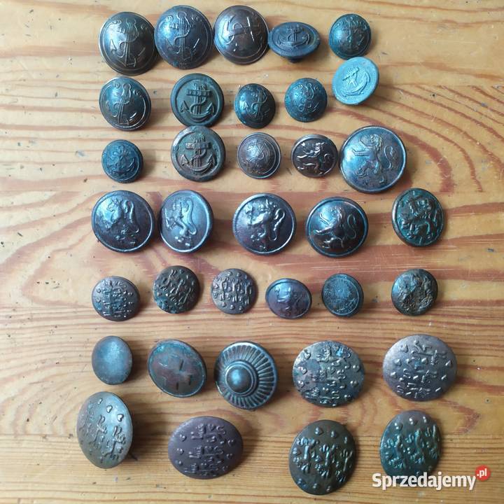 Guziki wojskowe Złocieniec sprzedam