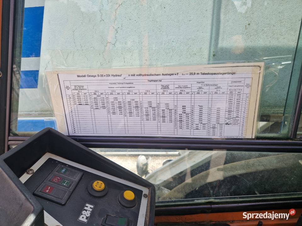 Dzwig budowlany zuraw PH Omega S35 30ton dozór Dźwigi, podnośniki Zgorzelec