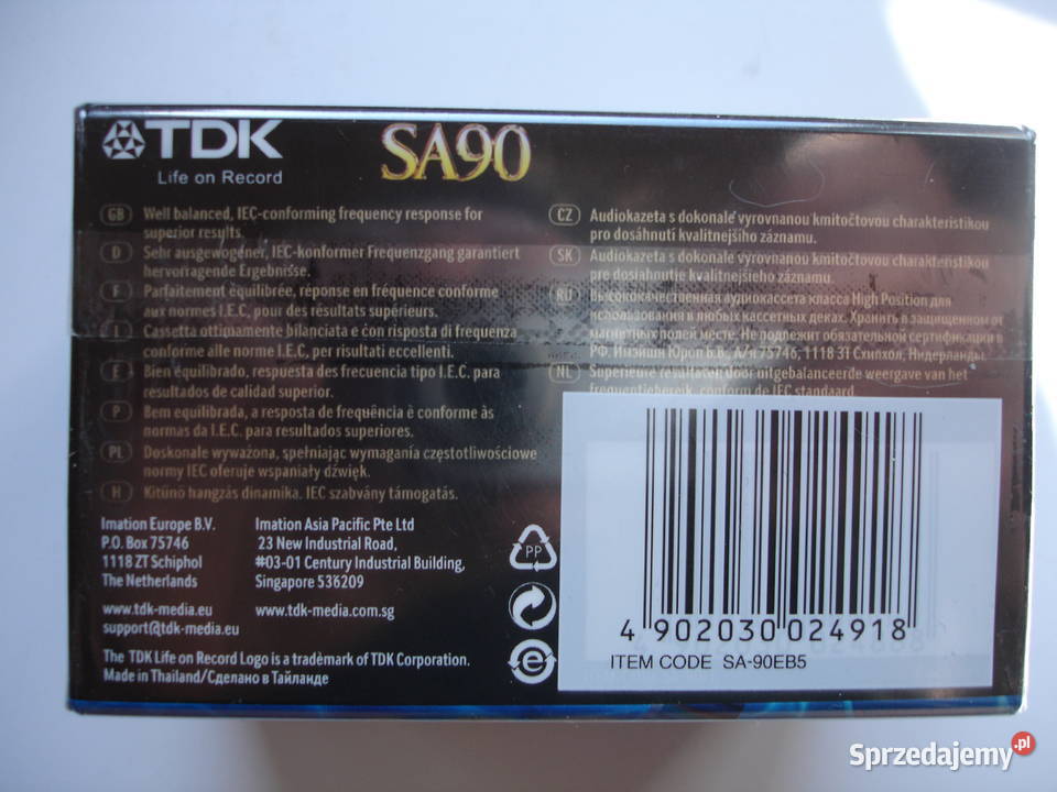 Kasety magnetofonowe TDK SA90 nowe 5pack kaseta Zielona Góra sprzedam