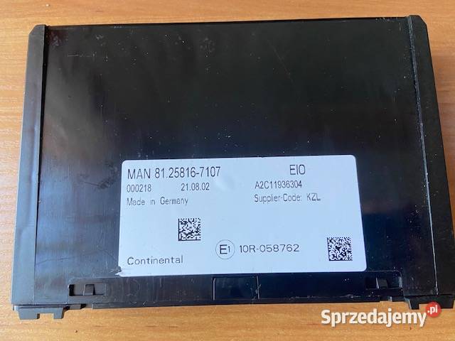 Sterownik Man TGX TGS EIO EIO1 81258167107 Układ elektryczny, zapłon lubuskie Maszewo