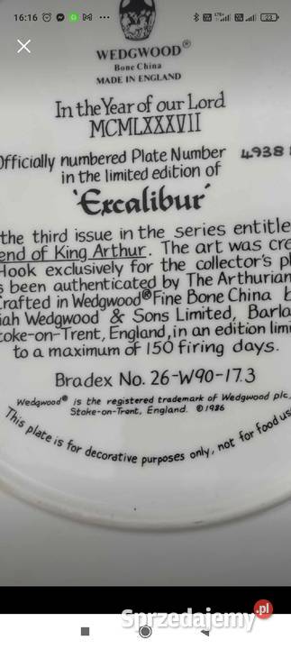 Kolekcjonerski talerz porcelanowy sygnowany łódzkie