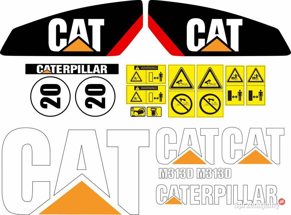 NAKLEJKI NA MASZYNĘ CAT M313D CATERPILLAR Nakło nad Notecią