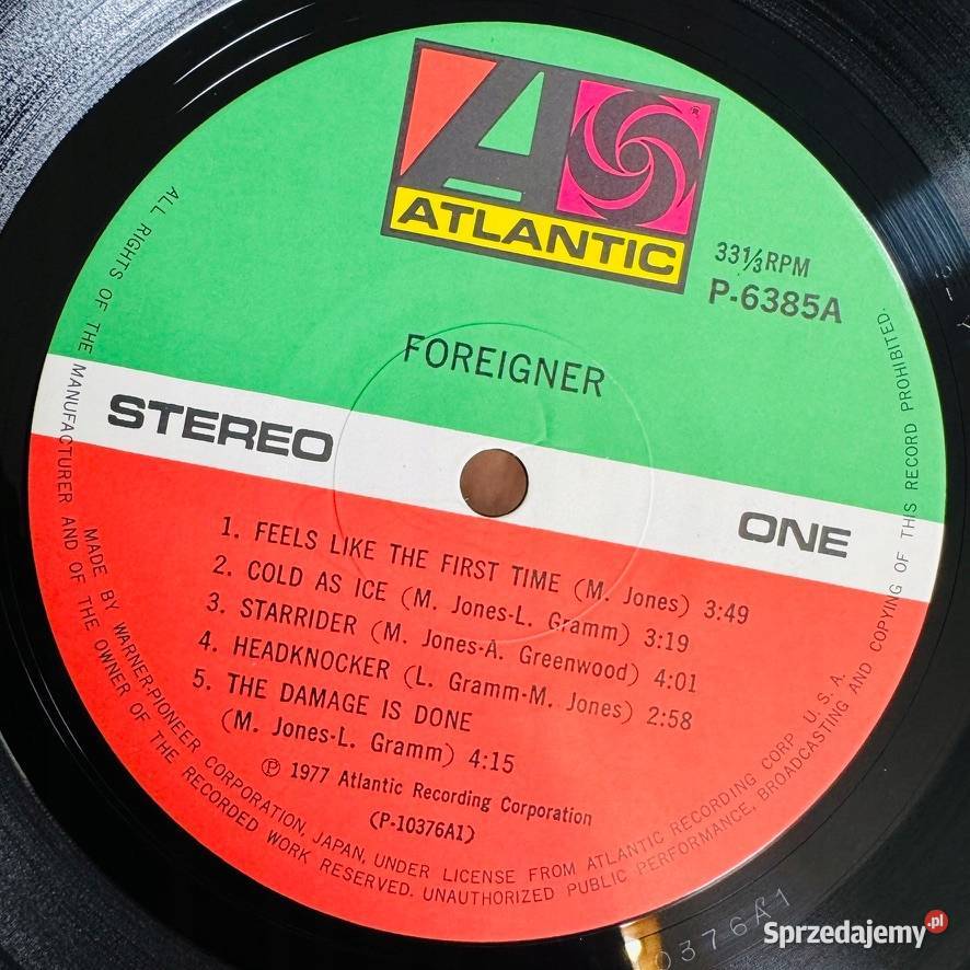 Foreigner Foreigner EXNM Japan Obi LP 1980