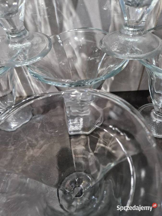 Pucharki do lodów grube szkło Porcelana i szkło Antyki, Sztuka, Kolekcje Świdnica