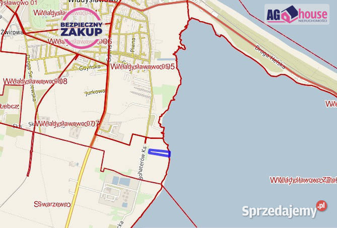 sprzedaży działki Władysławowo Bohaterów utwardzona Sprzedaż