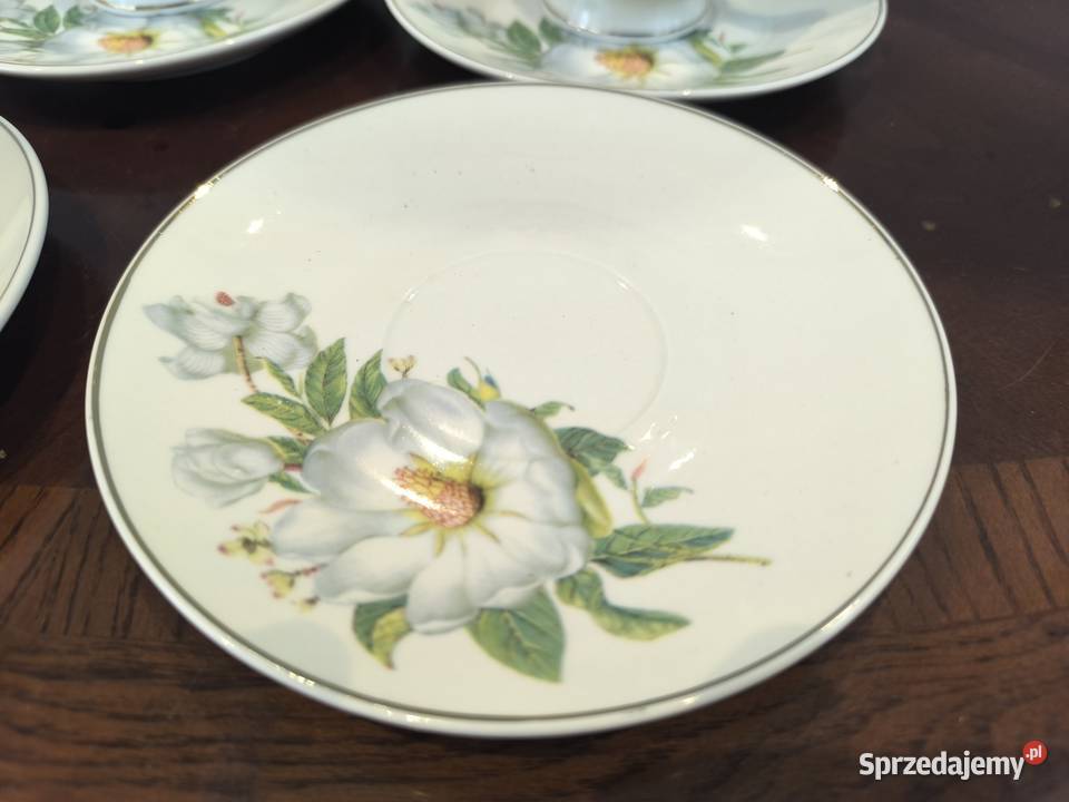 Piękny zestaw porcelany kawowo herbaciany 6 Łódź