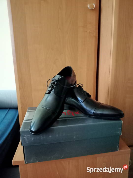 Półbuty skórzane wizytoweczarne Łódź