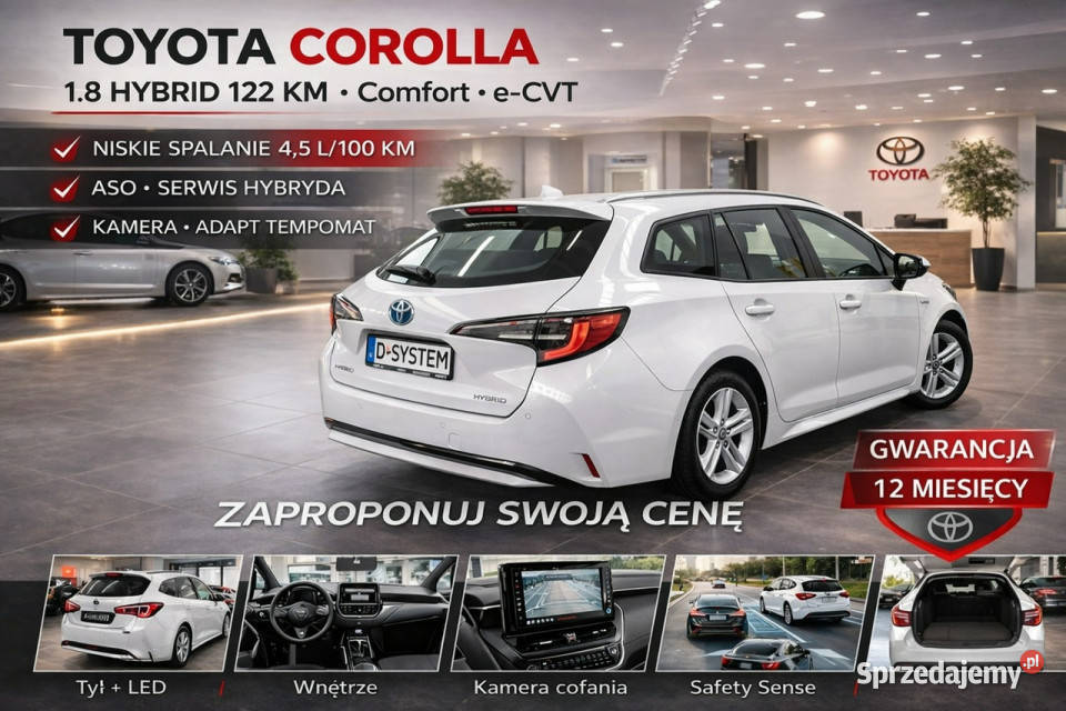 Toyota Corolla 23 Salon Polska 18 HYBRID 1wł z Białystok
