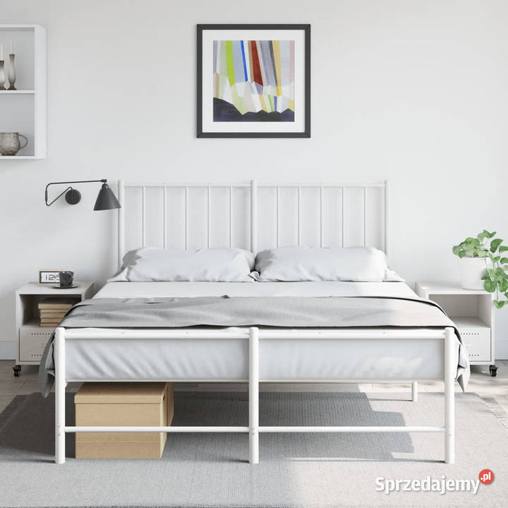 Szafki nocne 2 białe 36x39x435 stal WM846715 Warszawa