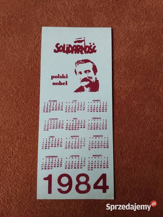 Kalendarz ścienny z Wałęsą 1984 r Warszawa