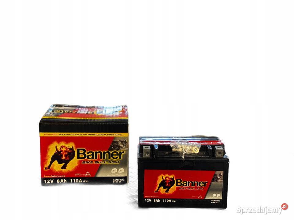 Akumulator BANNER 12V 8Ah 120A L YTX9BS 50812 Jelcz-Laskowice