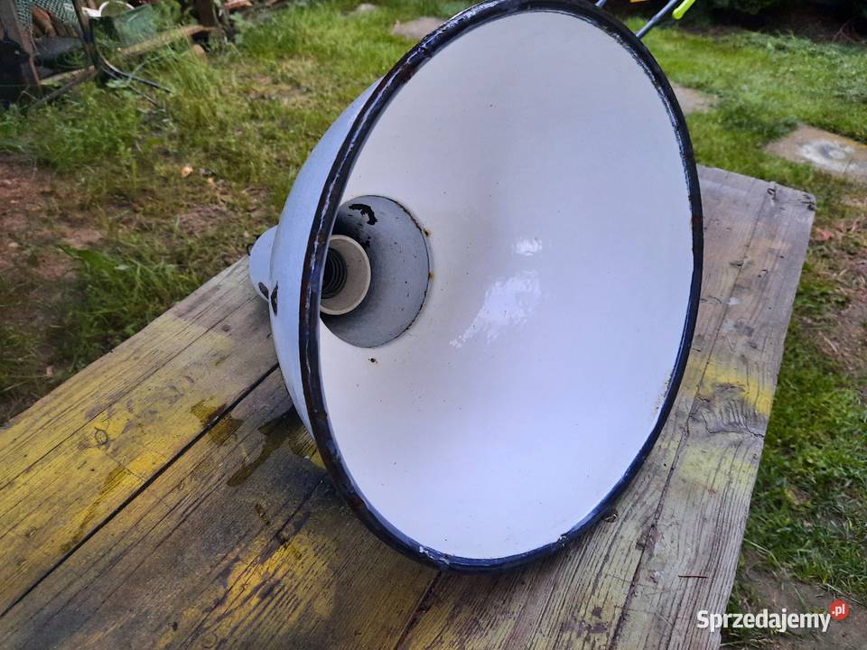 Zabytkowa lampa przemysłowa OBg4 PRL Vintage Antyki Antyki