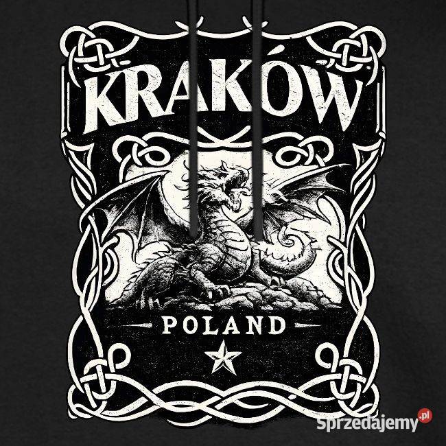 Ekologiczna męska bluza z kapturem Premium Kraków