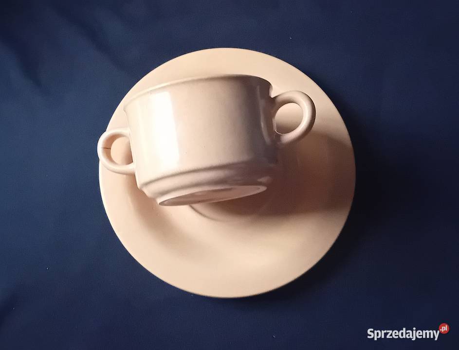 Bulionówka z podstawkiem Bolesławiec sygnatura z Koźminek