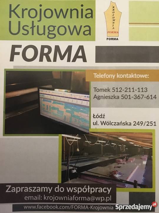KROJOWNIA USŁUGOWA FORMA Łódź