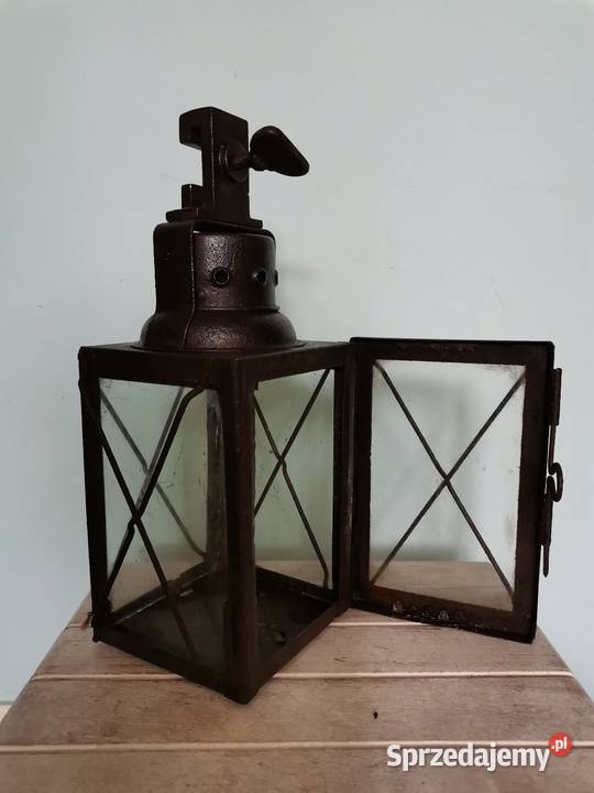 Niemiecka kolejowa lampa na swieczke z 1924 roku Dom i Ogród