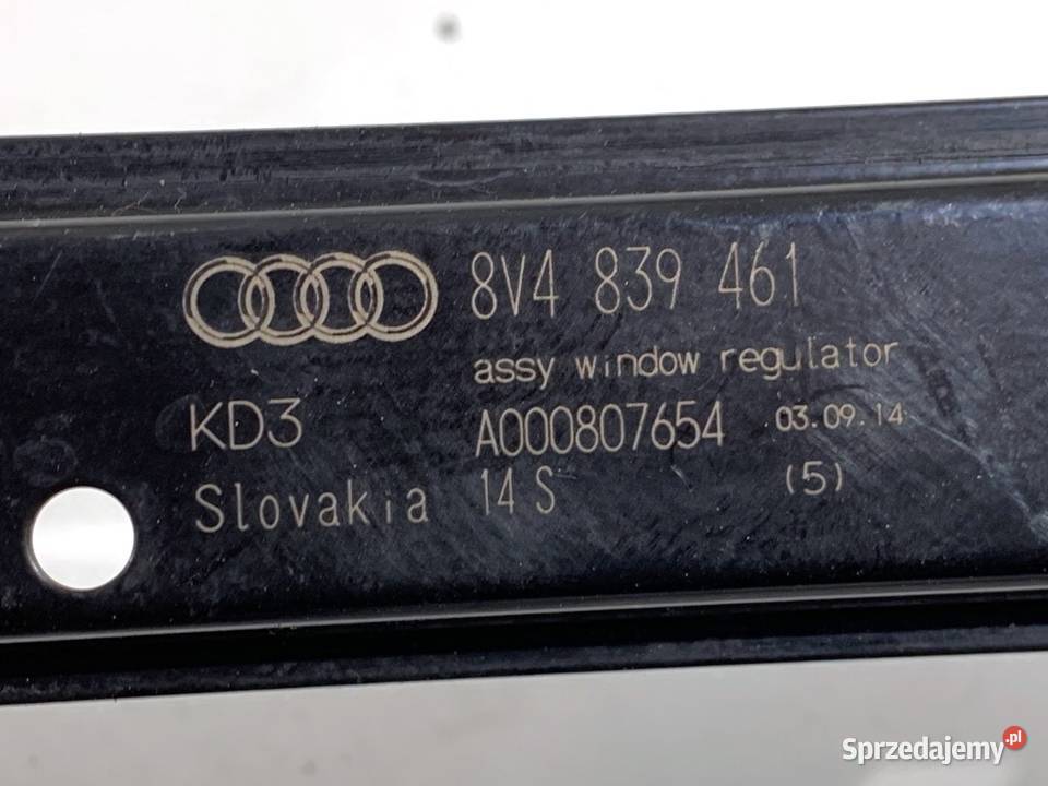 PODNOŚNIK SZYBY LEWY TYŁ AUDI A3 8V 0130822713 osobowe podkarpackie sprzedam