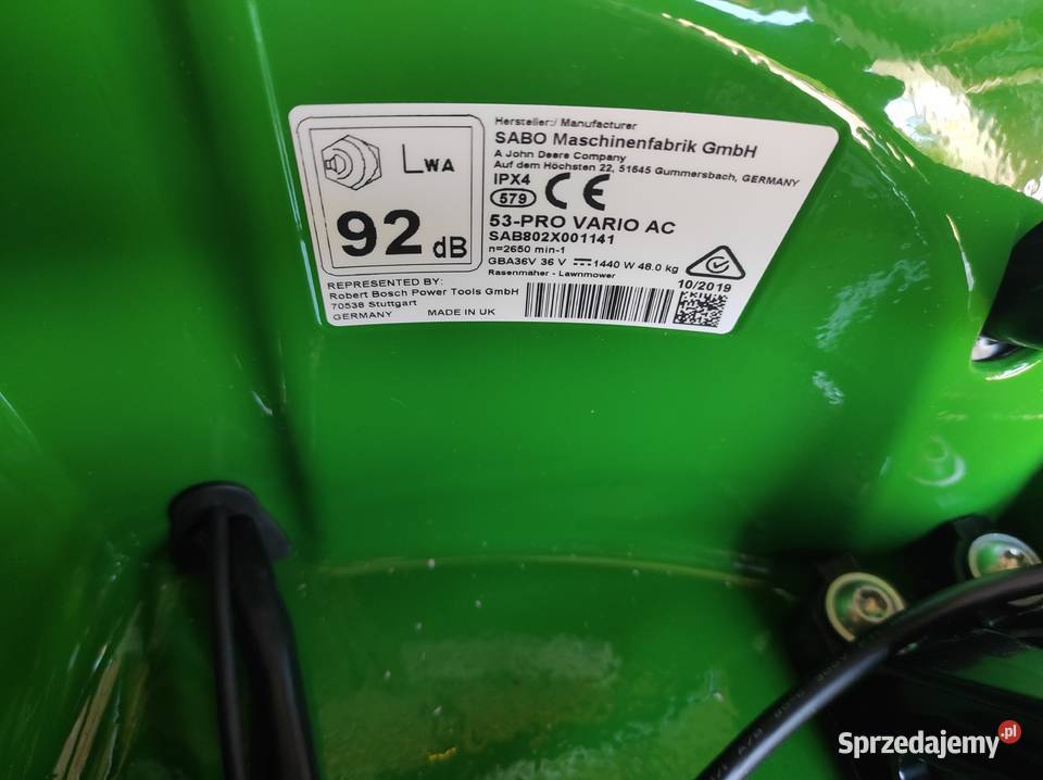 Kosiarka akumulatorowa sabo podkarpackie Kamień