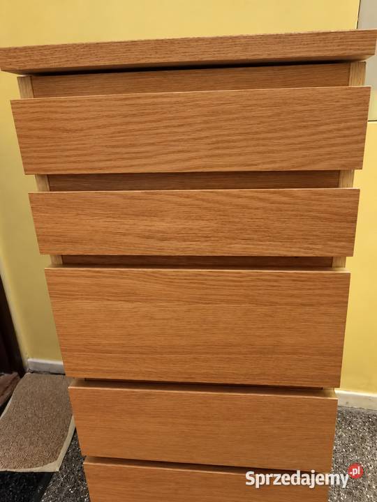 IKEA MALM wysoka komoda z lustrem 6 szuflad