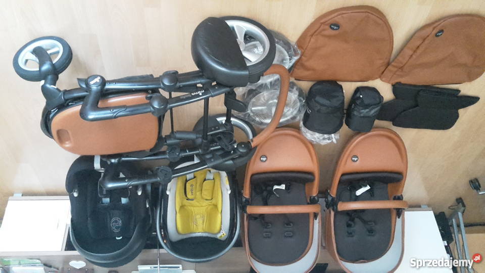 Blizniaczy Wozek 3w1 Mima Kobi Camel