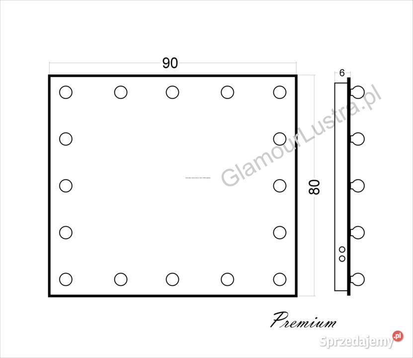 Lustro w Złotej ramie Model PREMIUM Tafla Złota Nowy Targ