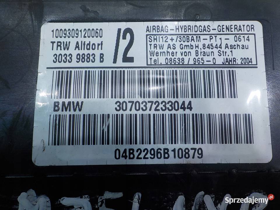 BMW X5 E53 LIFT 30 D 04r 5D AIRBAG poduszka mazowieckie Suków