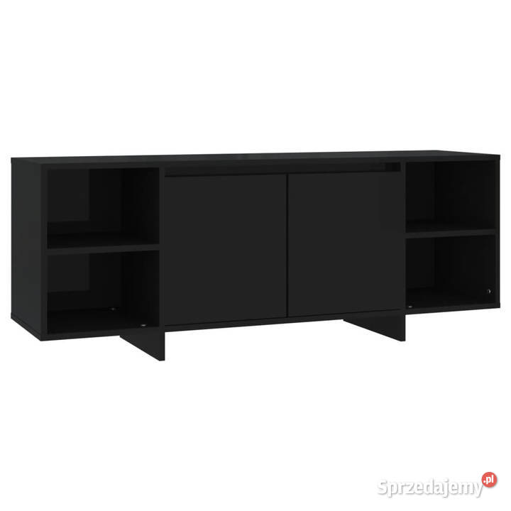 Szafka pod TV czarna 130x35x50 materiał mazowieckie