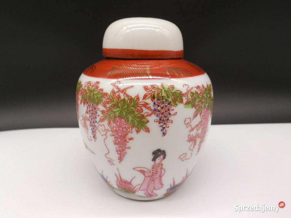 Stary Japoński Porcelanowy pojemnik na Herbatę