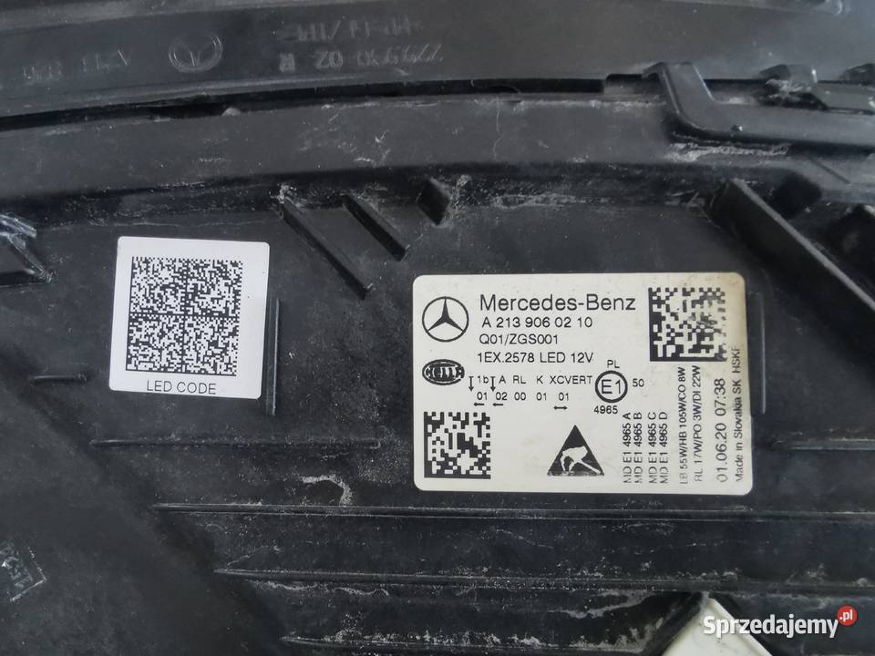 MERCEDES E KLASA W213 LAMPA PRZEDNIA PRAWA prawe Pielgrzymka