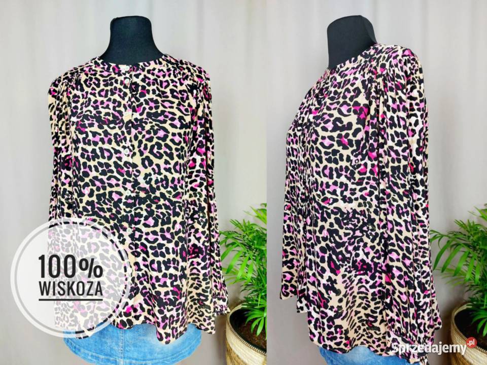 Koszula damska MS Collection animal print biały Złoczew