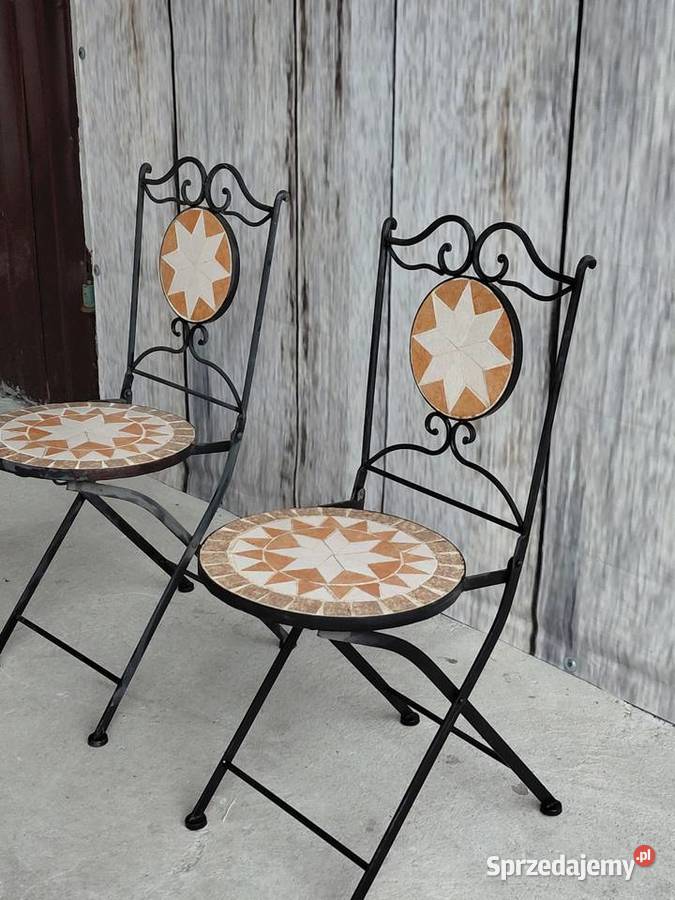 krzesła metalowe 2 sztuki 894 Byczyna