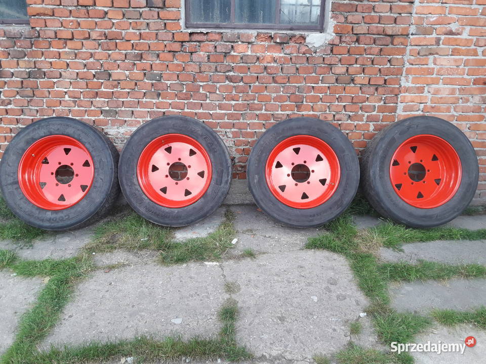 4 koła felgi bezdętkowe 27570 R225 przyczepa d46 Kamocin