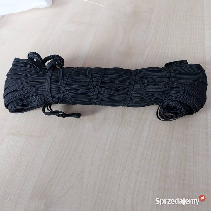Guma płaska 5mm odzieżowa czarna Zrębice
