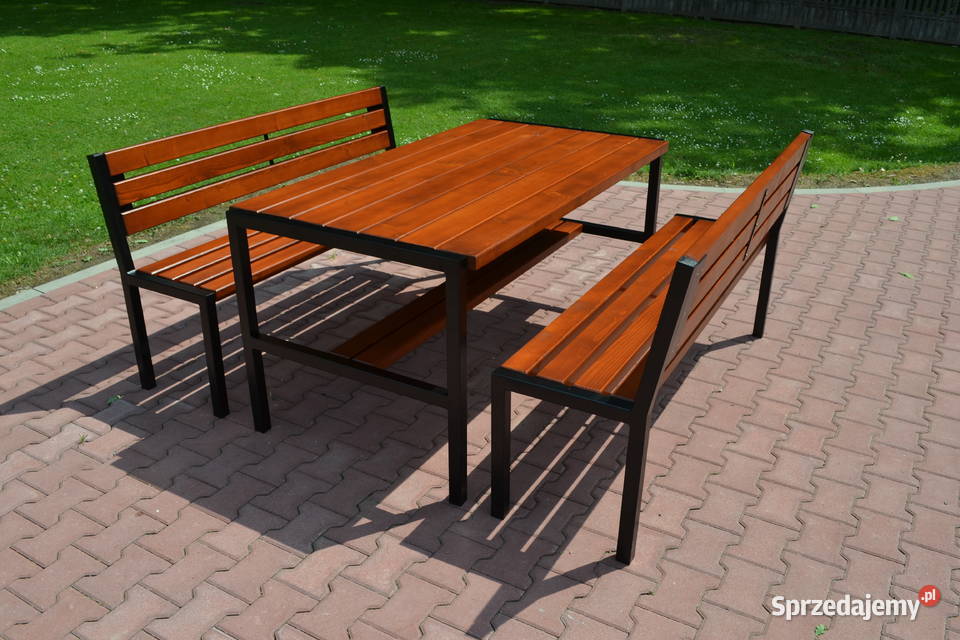 Zestaw ogrodowy tarasowy meble stalowe nowe