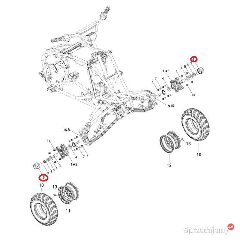 Dekiel kołpak koła BRP CANAM DS650 Outlander Nowy Sącz
