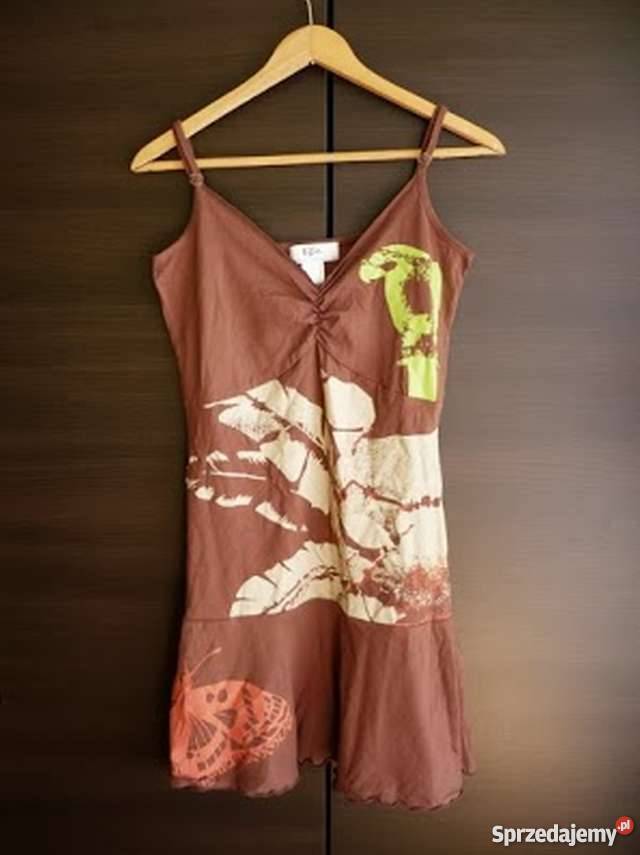 Bon Prix sukienka s 36 plażowa letnia napis Toruń