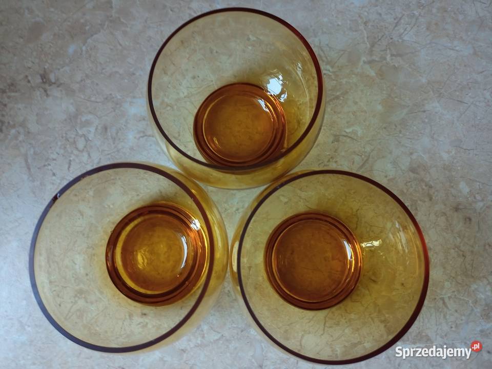 Miseczki z miodowego szkła śląskie Częstochowa