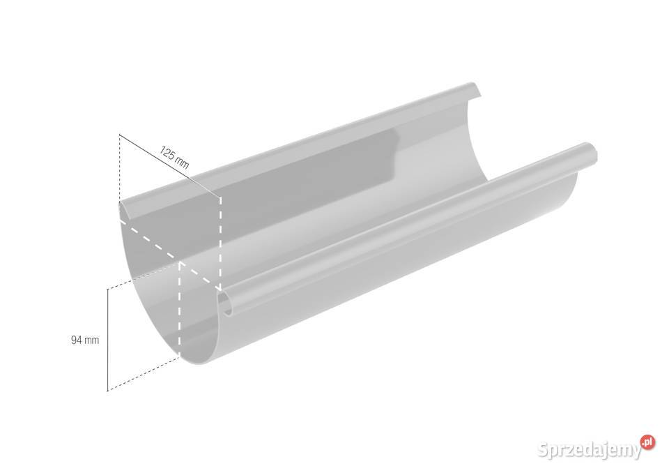 Bryza PVC Rynna 125 mm 195 m czerwony Białystok