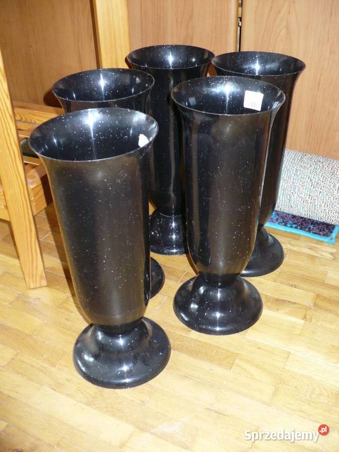 Gazony wazony czarne 5 sztuk Wazony Poznań