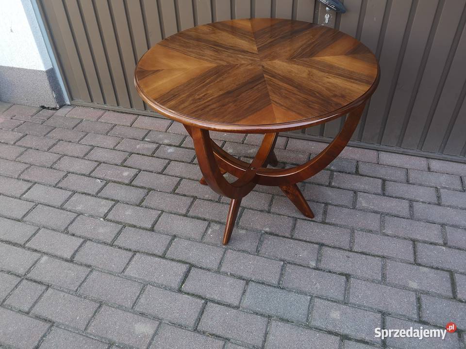Stolik Typ 682 A ARTDECO PRL Unikat Orzech Antyk Meble Swarzędz sprzedam