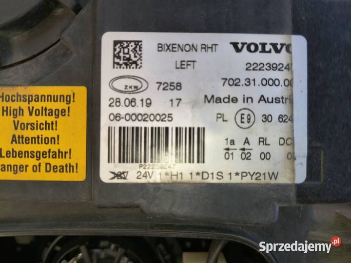 Lewa lampa Volvo FH 4 Bixenon używana 2019r kod Rzeszów