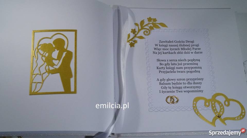 Księga Gości Album kolor Biel Zieleń z dodatkiem Zielona Góra