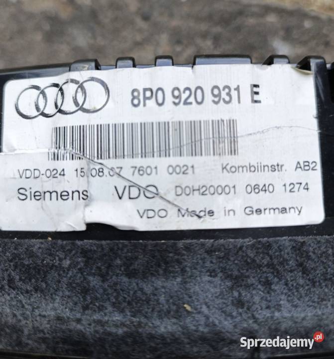 Licznik zegar do Audi A3 8P świętokrzyskie Skarżysko-Kamienna