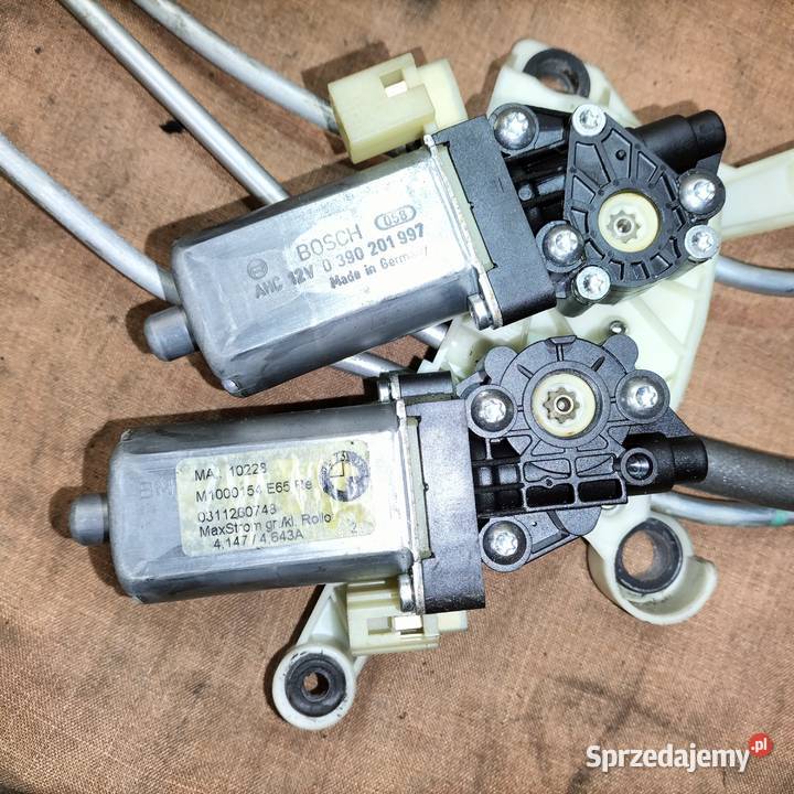 Mechanizm rolety tylnej lewej szyby BMW E65 NIE osobowe Poręba